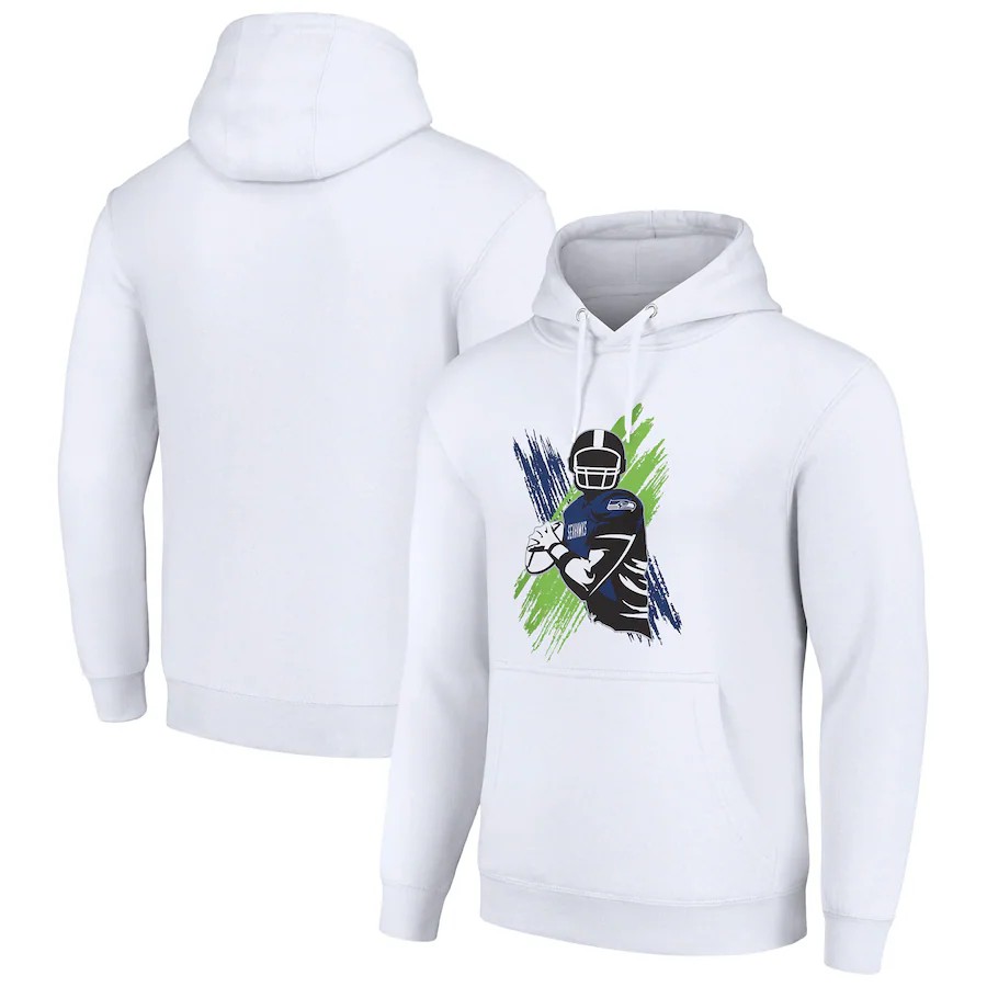 Men seattle seahawks white 2024 NFL hoodie->seattle seahawks->NFL Jersey